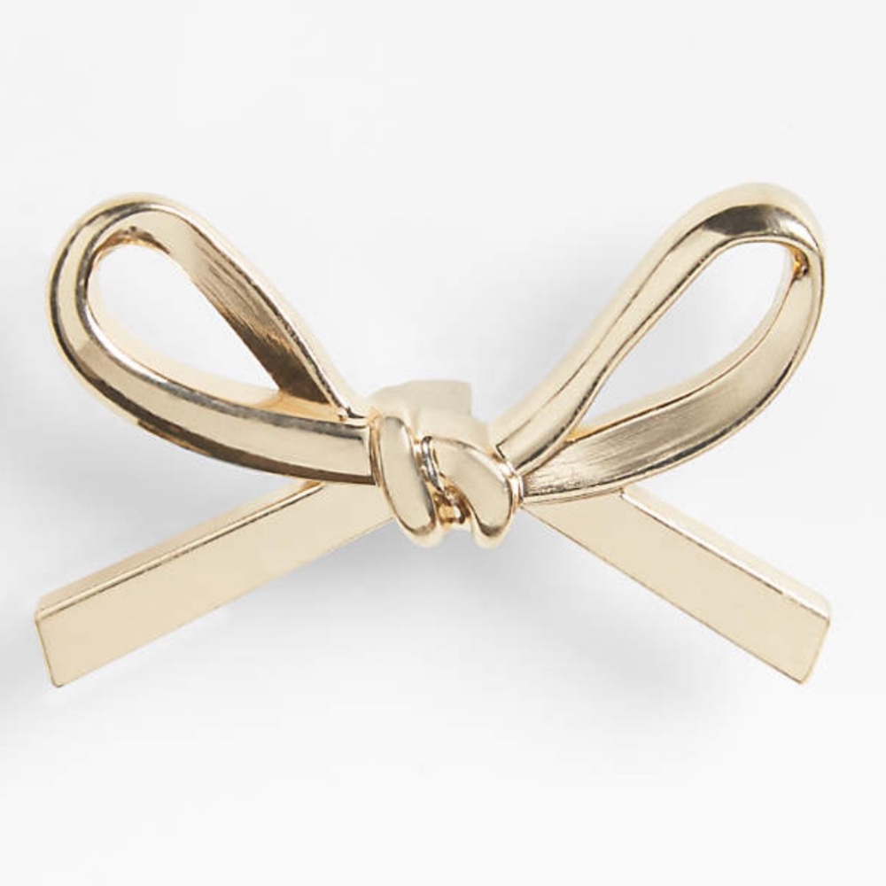 🌙 B19 - Crate&Barrel Gold Bow Metal Knob